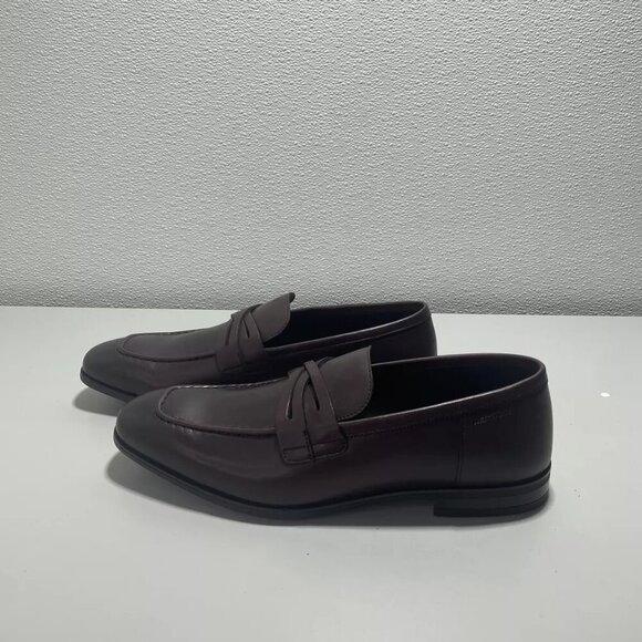 NEW STUART WEITZMAN Simon Criss Cross Loafer Mens Size 10.5 Slip On Bordo - Picture 6 of 6